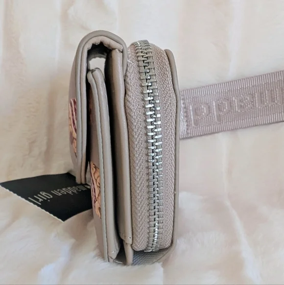 NWT Madden Girl Khaki Teddy Bear Wristlet Wallet - Picture 3 of 7